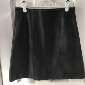 NWT Marc by Marc Jacob Black Leather Skirt, size 6